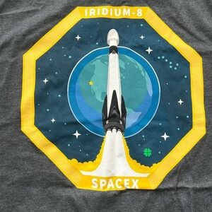 NWT SpaceX Elon Musk Iridium-8 Vandenberg Launch Authentic Space X Shirt 
Small